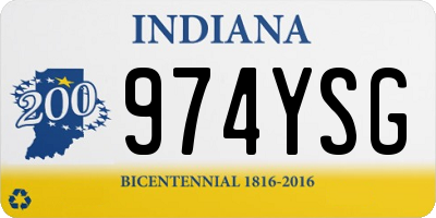 IN license plate 974YSG
