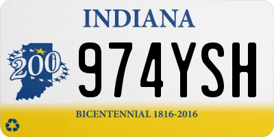 IN license plate 974YSH