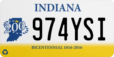 IN license plate 974YSI