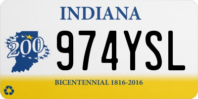 IN license plate 974YSL