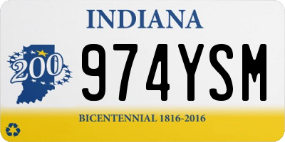 IN license plate 974YSM