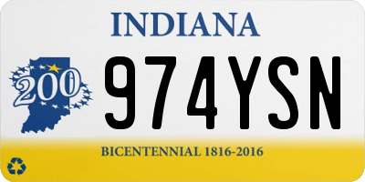 IN license plate 974YSN