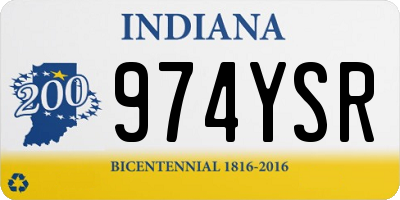 IN license plate 974YSR