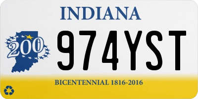 IN license plate 974YST