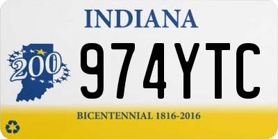 IN license plate 974YTC