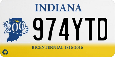 IN license plate 974YTD