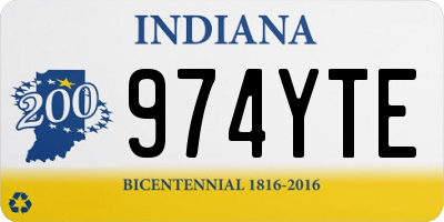 IN license plate 974YTE