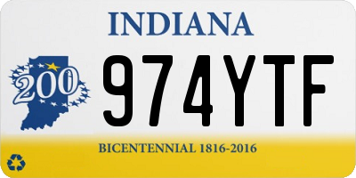 IN license plate 974YTF