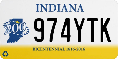 IN license plate 974YTK