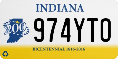 IN license plate 974YTO