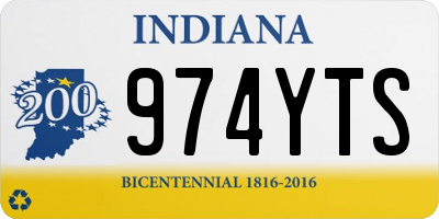 IN license plate 974YTS