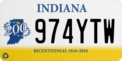 IN license plate 974YTW