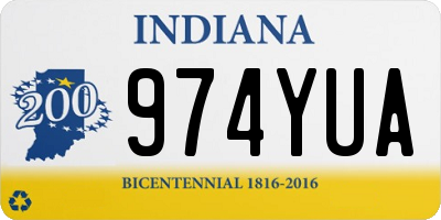 IN license plate 974YUA