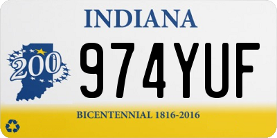 IN license plate 974YUF