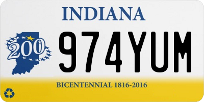 IN license plate 974YUM