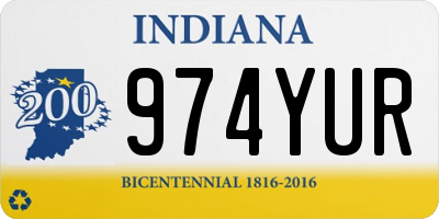 IN license plate 974YUR