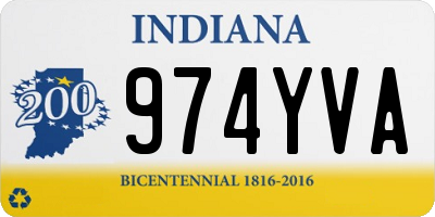 IN license plate 974YVA