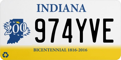 IN license plate 974YVE