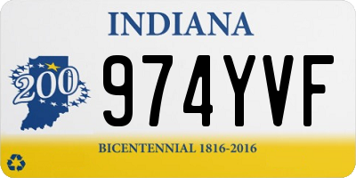 IN license plate 974YVF