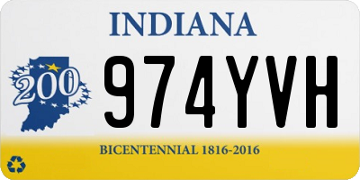 IN license plate 974YVH