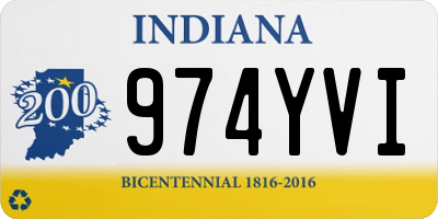 IN license plate 974YVI