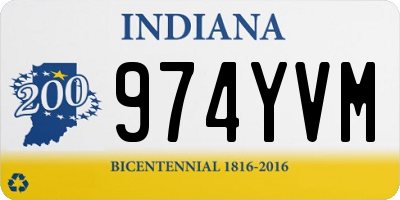 IN license plate 974YVM