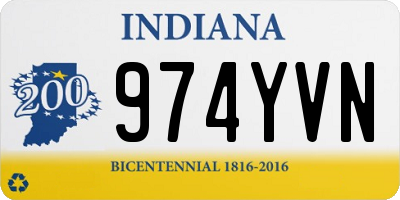 IN license plate 974YVN