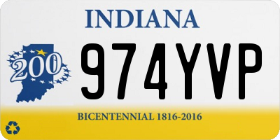 IN license plate 974YVP