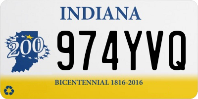 IN license plate 974YVQ