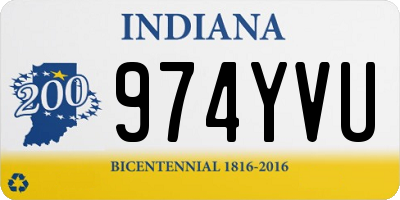 IN license plate 974YVU