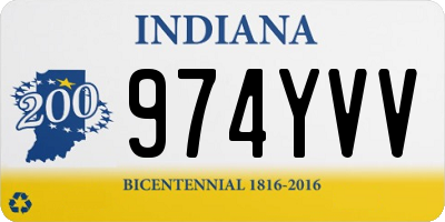 IN license plate 974YVV