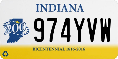 IN license plate 974YVW