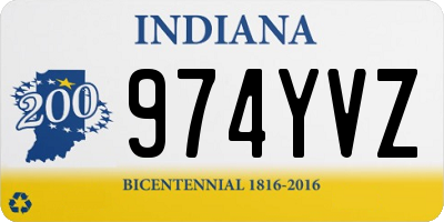IN license plate 974YVZ
