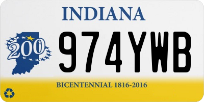 IN license plate 974YWB