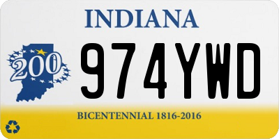 IN license plate 974YWD