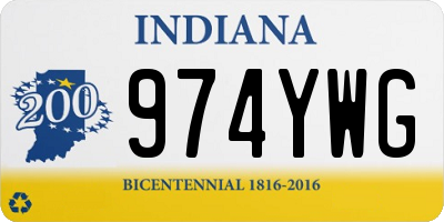 IN license plate 974YWG