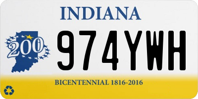 IN license plate 974YWH