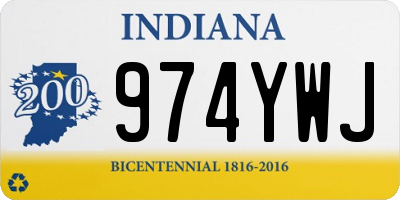 IN license plate 974YWJ