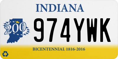 IN license plate 974YWK