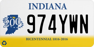 IN license plate 974YWN