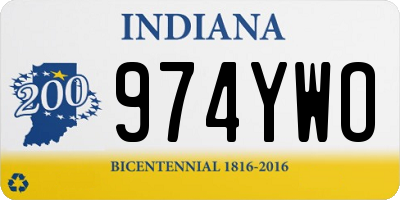 IN license plate 974YWO