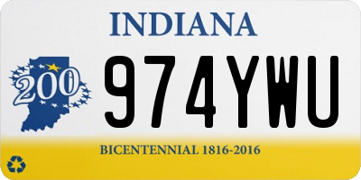 IN license plate 974YWU