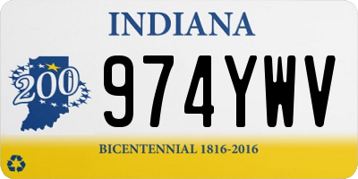 IN license plate 974YWV
