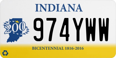 IN license plate 974YWW