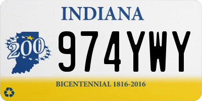 IN license plate 974YWY