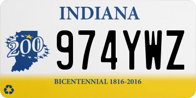 IN license plate 974YWZ