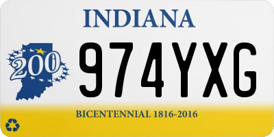 IN license plate 974YXG