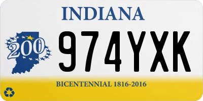 IN license plate 974YXK