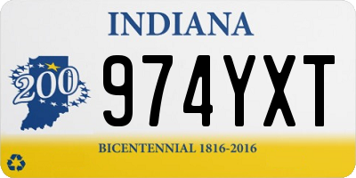IN license plate 974YXT