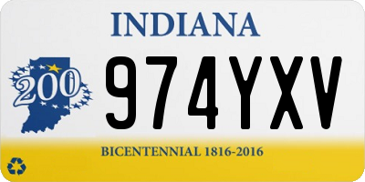 IN license plate 974YXV